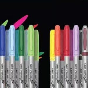 BIC Intensity Permanent Marker & Fineliner Kit, Assorted Colors, 42 Count